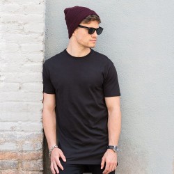 Plain t-shirt with dipped hem Longline SF 140 GSM